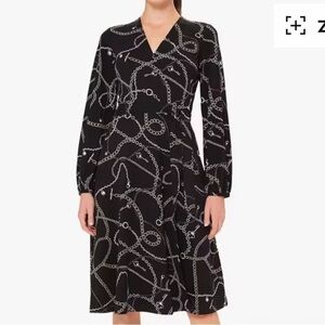 NWT Hobbs London ‘Stephanie’ Chain Print wrap Dress size 10